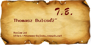Thomasz Bulcsú névjegykártya